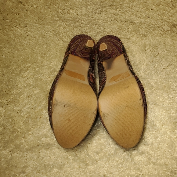 Mona Mia Collezion Leopard Stiletto heels sz 7 1/2 - Picture 3 of 13